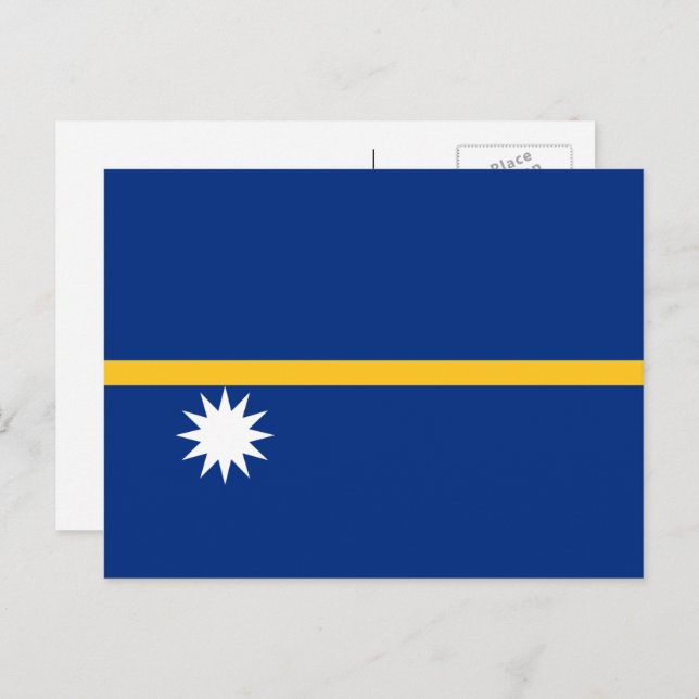 Postal Bandera nauruana, bandera de Nauru (Anverso / Reverso)