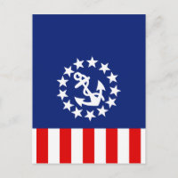 Bandera náutica norteamericana en el puerto deport