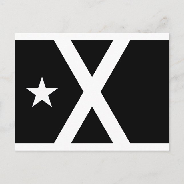 Postal Bandera Negra - Bandera Catalunya Estelada (Anverso)