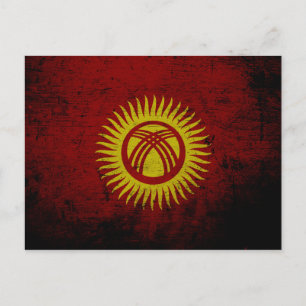 Postal Bandera negra de Kirguistán