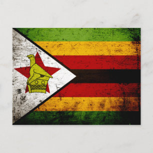 Postal Bandera negra de Zimbabue
