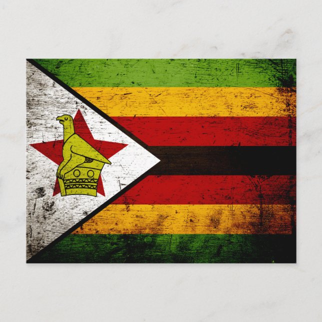 Postal Bandera negra de Zimbabue (Anverso)