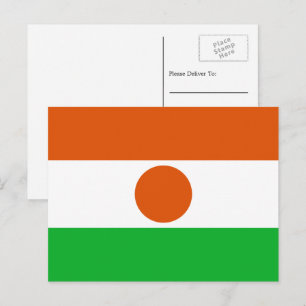 Postal Bandera nigeriana, bandera de Níger