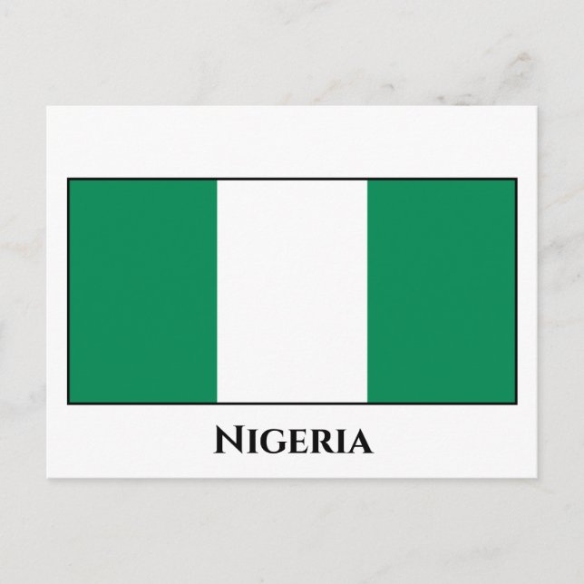 Postal Bandera nigeriana (nigeriana) (Anverso)
