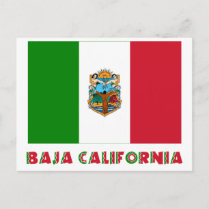 Postal Bandera no oficial de Baja California