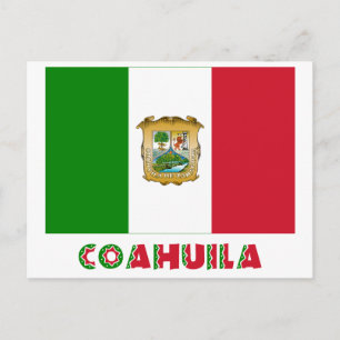 Postal Bandera no oficial de Coahuila