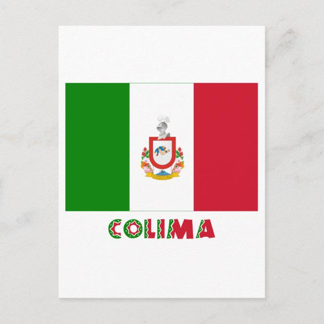 Postal Bandera no oficial de Colima (Anverso)