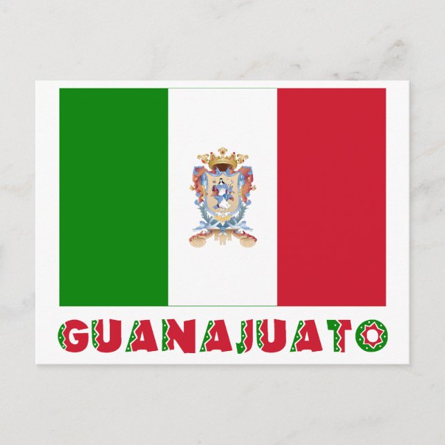 Postal Bandera no oficial de Guanajuato (Anverso)