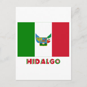 Postal Bandera no oficial de Hidalgo