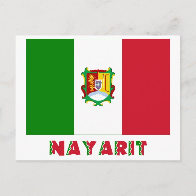 Postal Bandera No Oficial de Nayarit (Anverso)