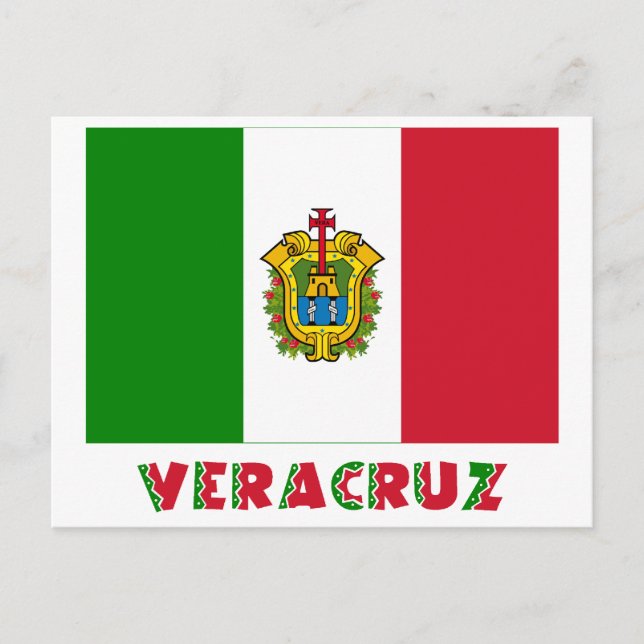 Postal Bandera no oficial de Veracruz (Anverso)