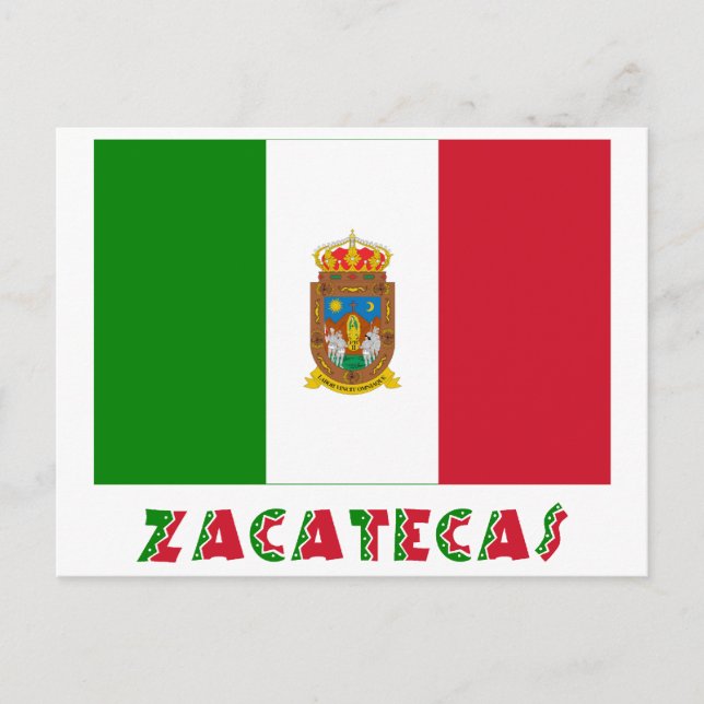 Postal Bandera no oficial de Zacatecas (Anverso)