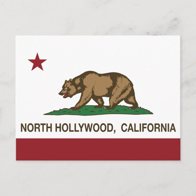 Postal Bandera norte de California (Anverso)