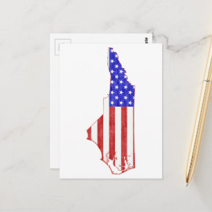 Postal Bandera norteamericana de Carolina del Norte