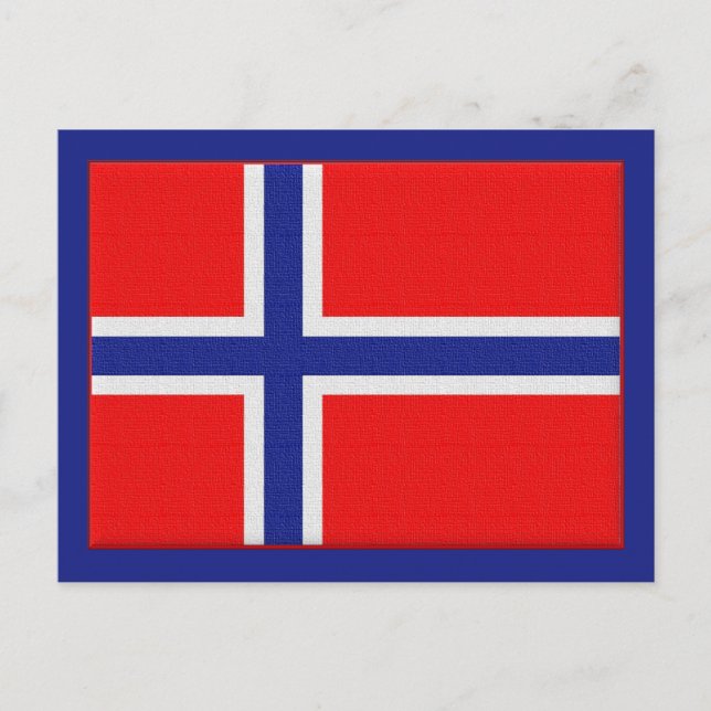 Postal Bandera noruega (Anverso)