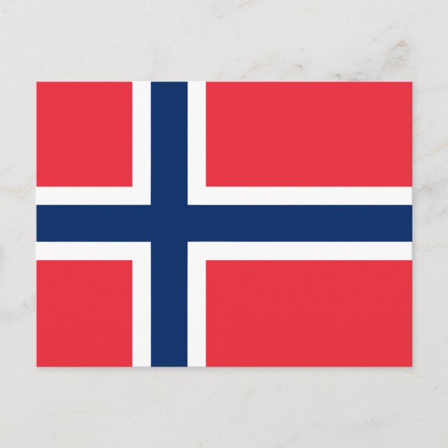 Postal Bandera noruega (Anverso)