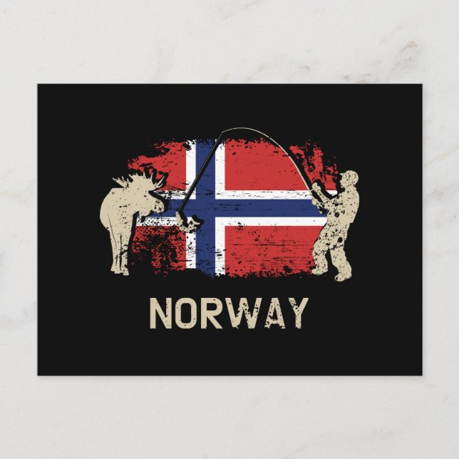 Postal Bandera noruega (Anverso)
