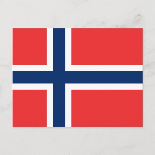 Postal Bandera noruega (Anverso)