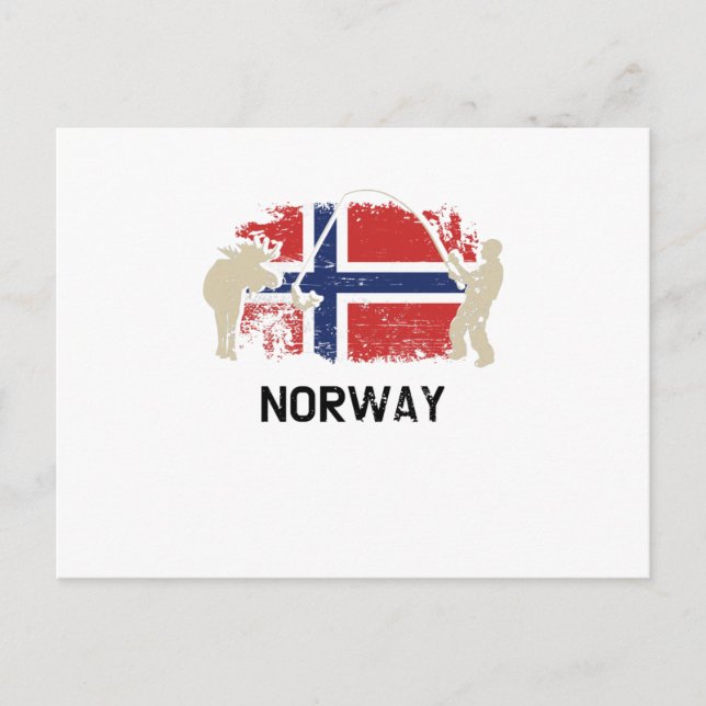 Postal Bandera noruega (Anverso)
