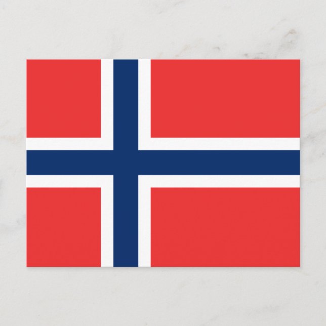 Postal Bandera noruega (Noruega) (Anverso)