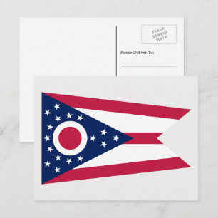 Postal Bandera ohiana, bandera de Ohio