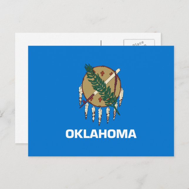 Postal Bandera Oklahoman, Bandera de Oklahoma (Anverso / Reverso)