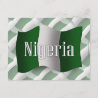Bandera ondeada de Nigeria