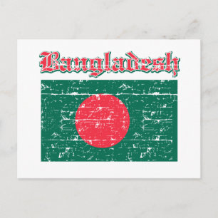 Postal Bandera ondulada de Bangladesh