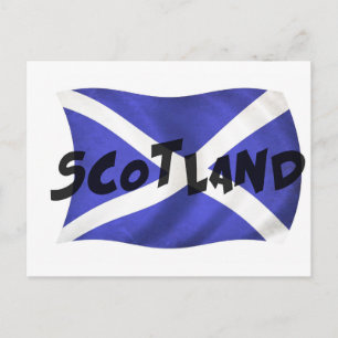 Postal Bandera ondulada de Escocia