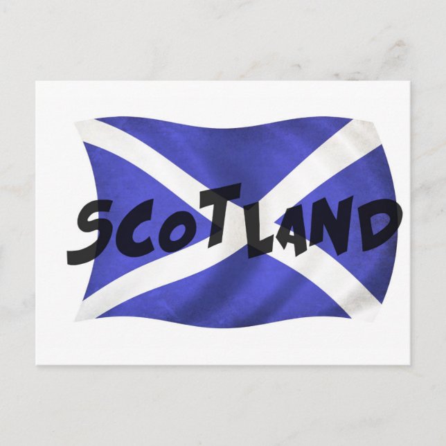 Postal Bandera ondulada de Escocia (Anverso)