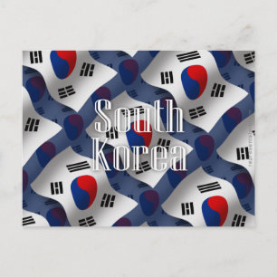 Postal Bandera onduladora de Corea del Sur