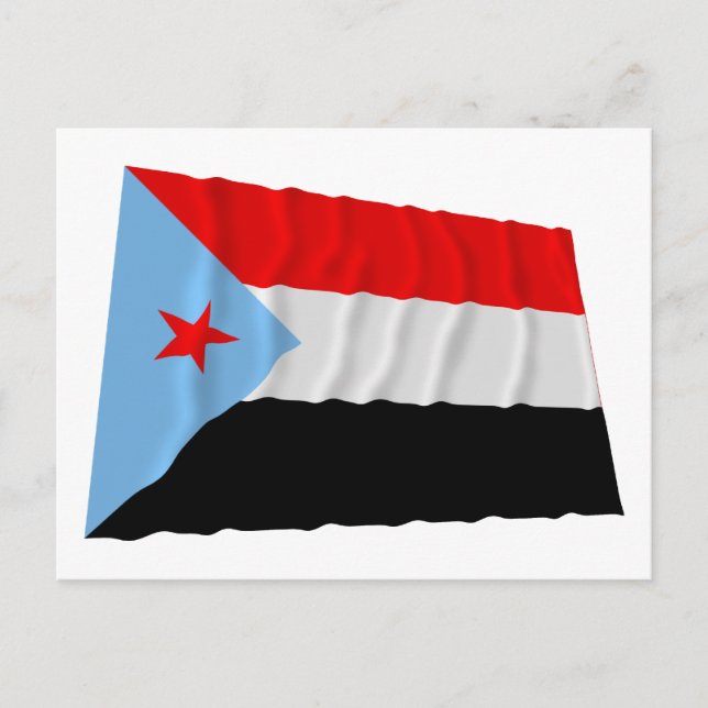 Postal Bandera onduladora del Yemen meridional (1967-1990 (Anverso)