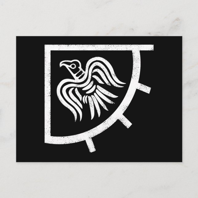 Postal Bandera ondulante Raven (Anverso)