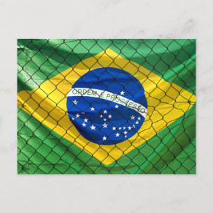 Postal Bandera Ordem e Progresso de Brasil