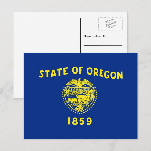 Postal Bandera Oregoniana, Bandera de Oregon (Anverso / Reverso)