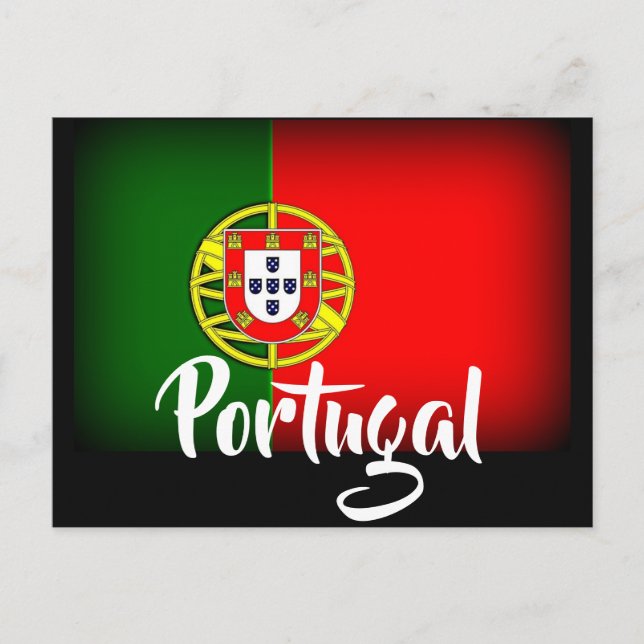 Postal Bandera oscura de Portugal (Anverso)
