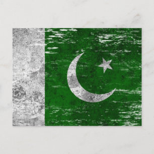 Postal Bandera pakistaní esposada y venerada