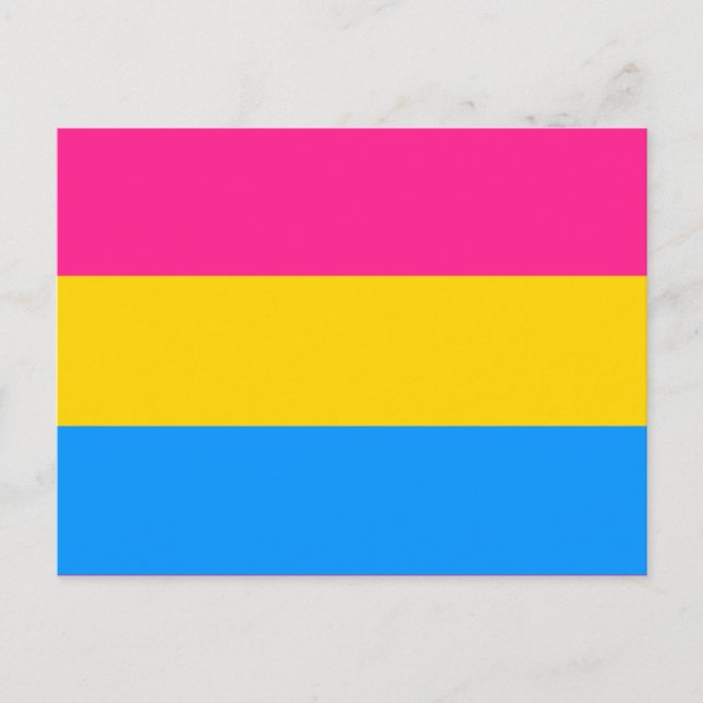 Postal Bandera pansexual (Anverso)
