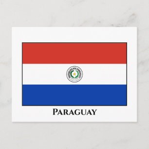 Postal Bandera paraguaya