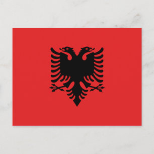 Postal Bandera patriótica albanesa