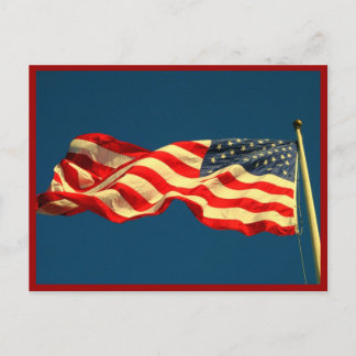 Postal Bandera Patriótica Americana