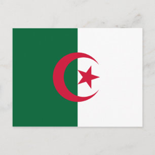 Postal Bandera patriótica argelina