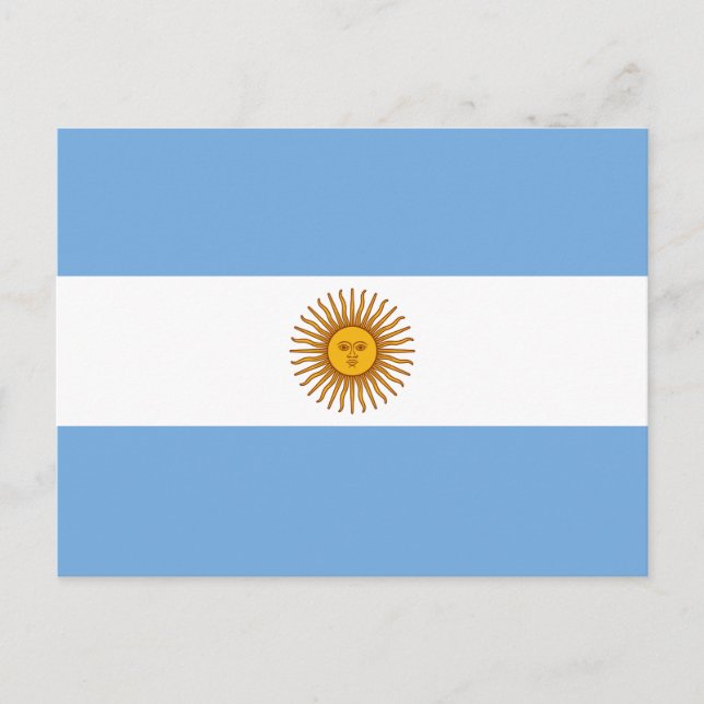 Postal Bandera Patriótica Argentina (Anverso)