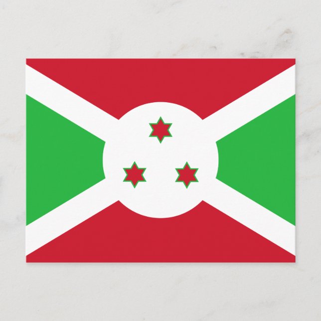 Postal Bandera patriótica burundesa (Anverso)