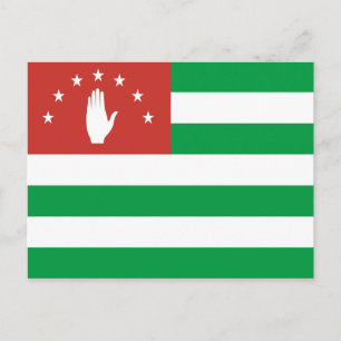 Postal Bandera patriótica de Abjasia