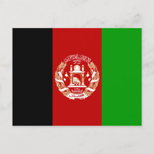 Postal Bandera patriótica de Afganistán