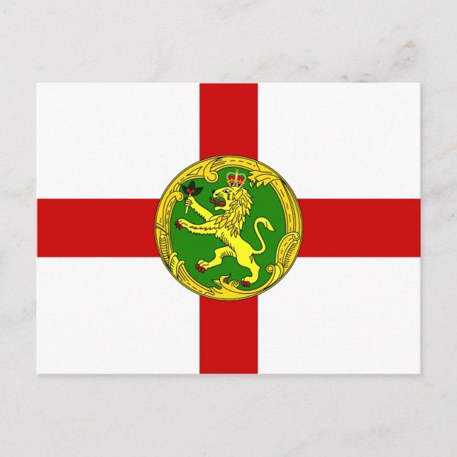 Postal Bandera Patriótica de Alderney (Anverso)