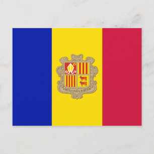Postal Bandera Patriótica de Andorra