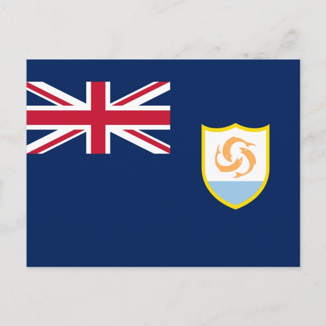 Postal Bandera patriótica de Anguilla (Anverso)