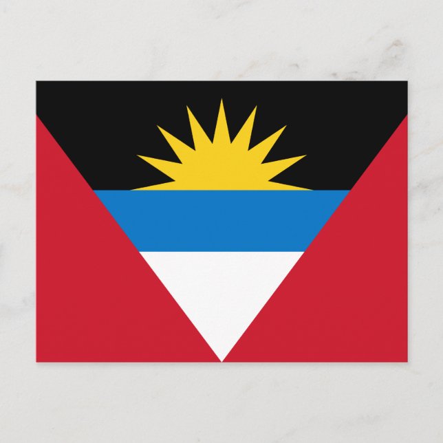 Postal Bandera Patriótica de Antigua y Barbuda (Anverso)